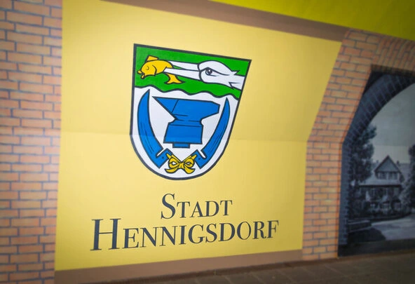 Karte mit Markierung für Hennigsdorf, Bergstraße 17